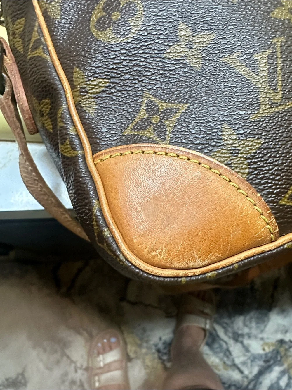Louis Vuitton Monogram Canvas Messenger Bag in Brown and Tan
